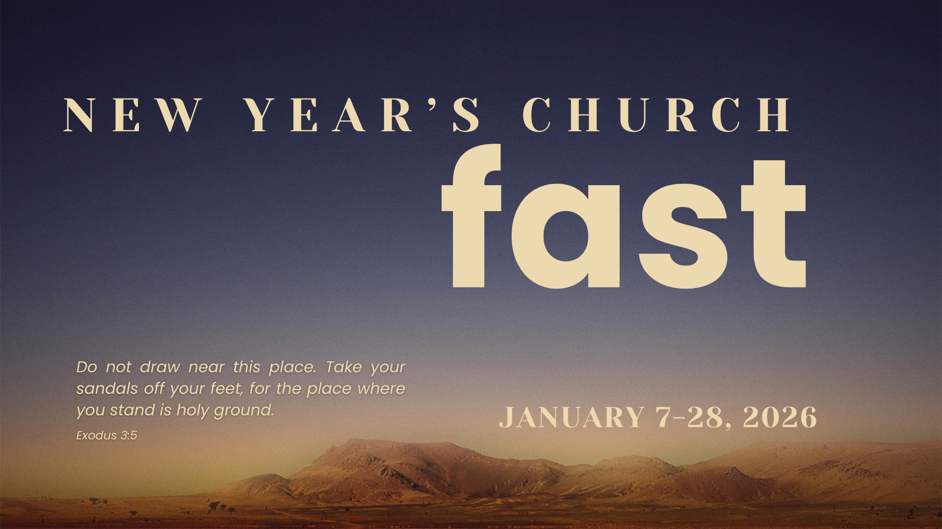New Years Church Fast